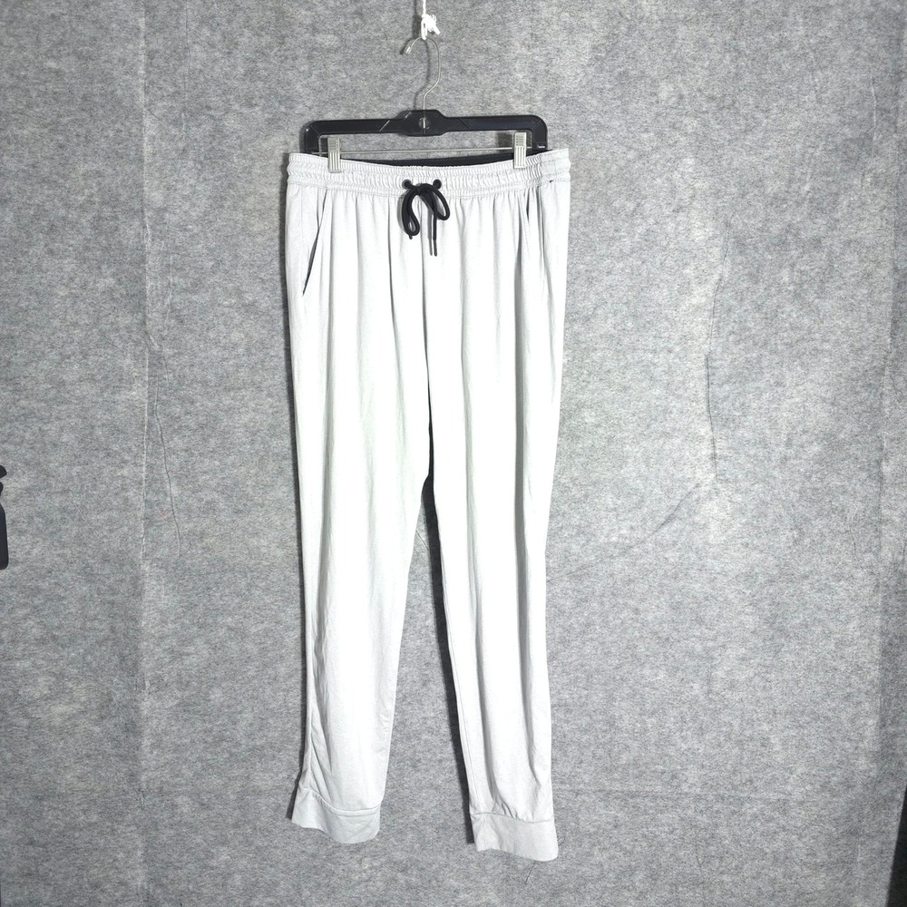 01.ALGO Performance Joggers Mens Large Gray Recycled Wicking Athletic Sweatpants